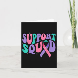 Carte Équipe de soutien super Sensibilisation au cancer 
