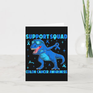 Carte Équipe de soutien T-rex dinosaure cancer du côlon