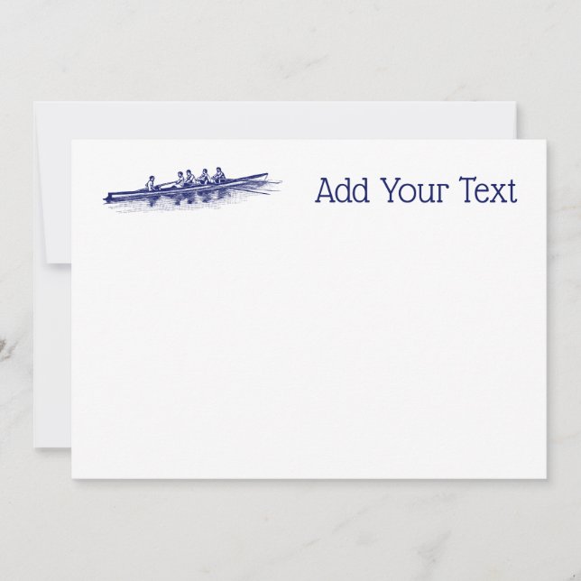 Carte Équipe de sports nautiques Blue Rowing Rowers (Devant)
