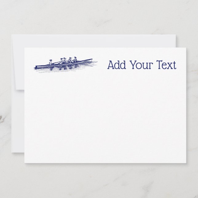 Carte Équipe de sports nautiques féminine Blue Rowing Ro (Devant)