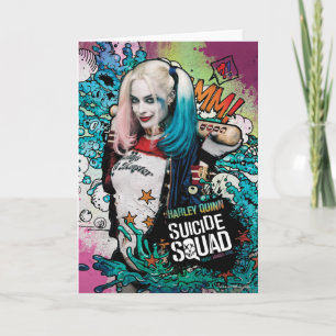 Carte Équipe de suicide   Harley Quinn Caractère Graffit
