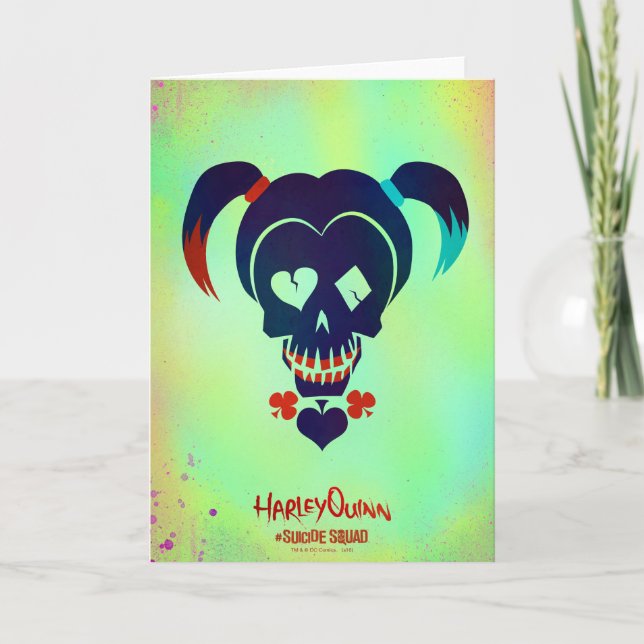Carte Équipe de suicide | Harley Quinn Head Icon (Devant)