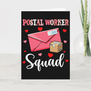 Carte Équipe de travailleur postal outils mignons Saint-