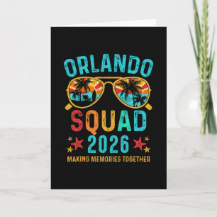 Carte Équipe de vacances à Orlando 2026 Vintag assorti p