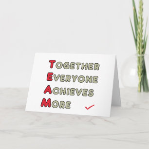 Carte Équipe - Ensemble, chacun atteint plus