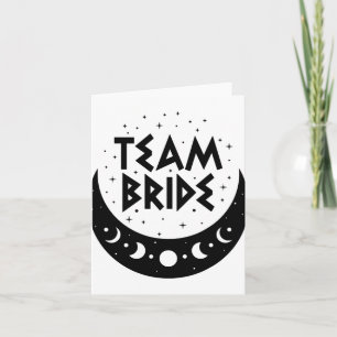 Carte Équipe gothique Mariée Mariage Bachelorette Party
