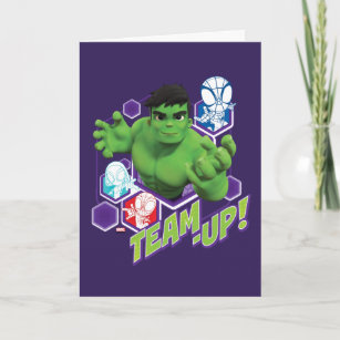 Carte Équipe Hulk & Spidey "Team-Up" !