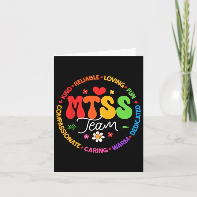 Carte Équipe Mtss super Entraîneur École Conseiller Écol (Devant)