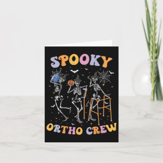 Carte Équipe Ortho éffrayante Halloween Danser Ske Ortho