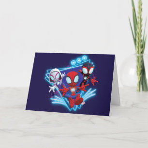 Carte Équipe Spidey Triangle Lumière Toiles Graphique Lu
