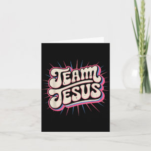 Carte Équipe Tout-Petits Jésus Famille Assortie Foi Chré