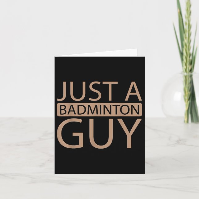 Carte Équipe Volant de badminton - Joueur juste un Badmi (Devant)