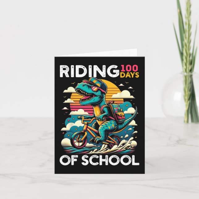 Carte Équitation 100 Jours D'École Vélo À Vélo Rider Di (Devant)
