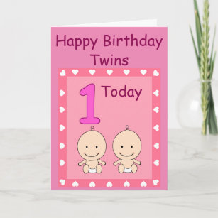 Invitations Faire Part Cartes Joyeux Anniversaire Jumelle Zazzle Ca