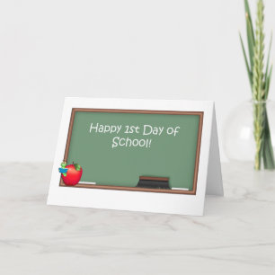 Carte Ęr jour heureux d'école, tableau