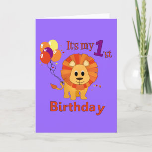 Carte ęr Lion d'anniversaire