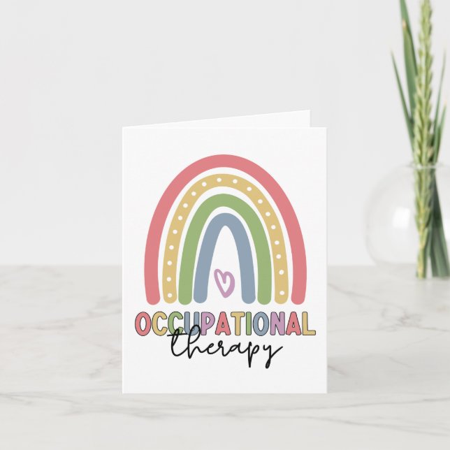 Carte ergothérapie OT Thérapiste Arc-en-ciel (Devant)