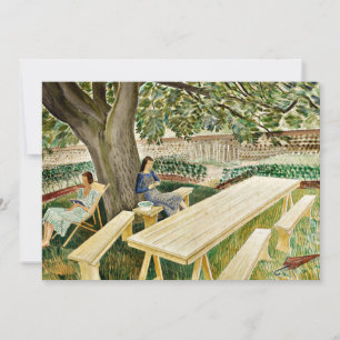 Carte Eric Ravilious - Deux femmes dans un jardin,