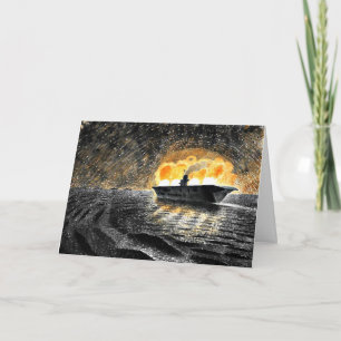 Carte Eric Ravilit, HMS Ark Royal en action,