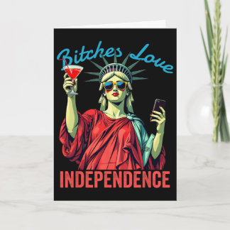 Carte Es Amour Indépendance Drôle 4 Juillet Statue de la