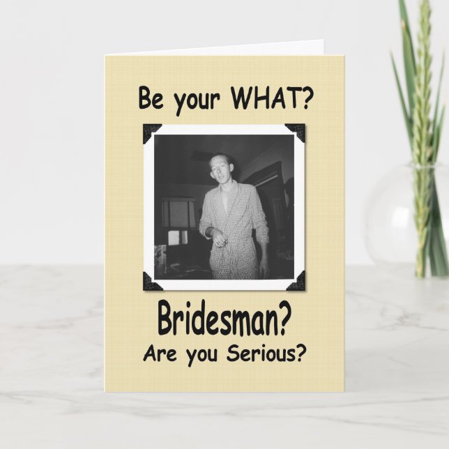 Carte Es-tu mon Bridesman ? (Devant)