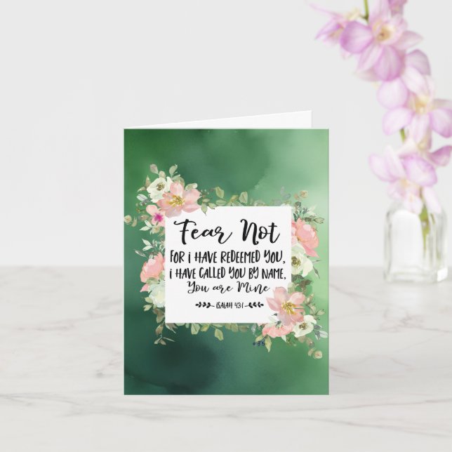 Carte Ésaïe 43:1 Ne Crains Pas Car Je Vous Ai Racheté La (Orchidée)
