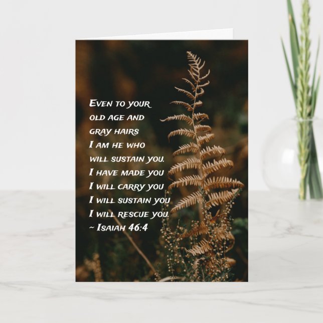 Carte Ésaïe 46:4 Je suis Celui qui vous soutiendra (Devant)