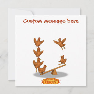 Carte escadron acrobatique des poulets gazouillants