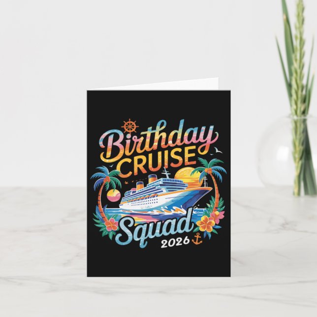 Carte Escadron de croisière d'anniversaire 2026 Vacances (Devant)