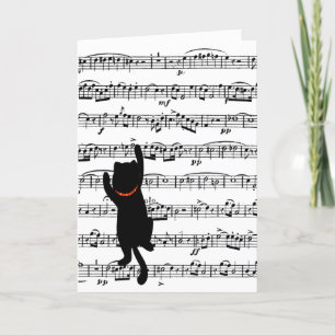 Carte Escalade Cat Sur La Musique Anniversaire