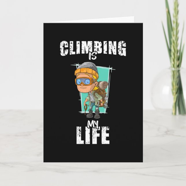 Carte Escalade Rock Mountains Climber Climber Idée cadea (Devant)