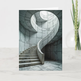 Carte Escalier Spiral Marbre Anniversaire