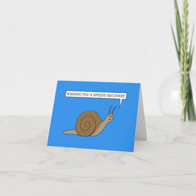 Carte Escargot parlant de récupération rapide (Devant)