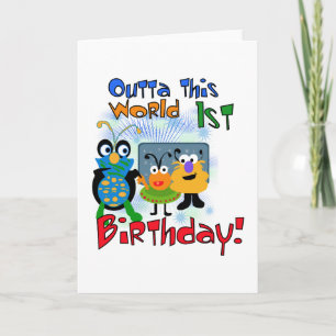 Carte Espace extra-atmosphérique 1er Anniversaire Tshirt