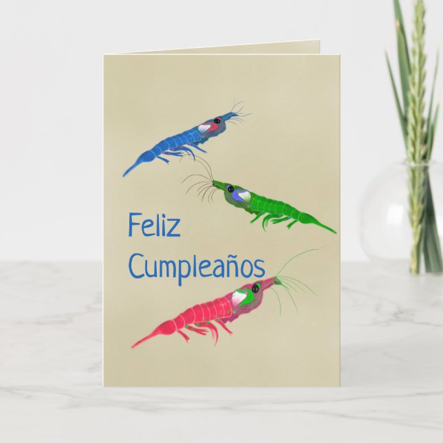 Carte Espagnol coloré Joyeux anniversaire (Devant)