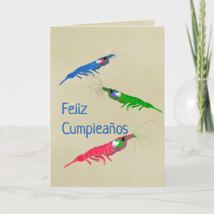 Carte Espagnol coloré Joyeux anniversaire
