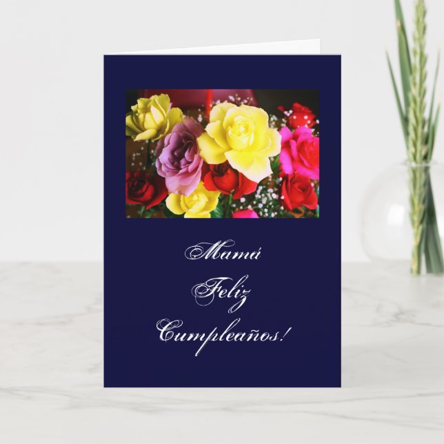 Carte Espagnol : Cumpleanos de la Mamá /Mom b-day/ (Devant)