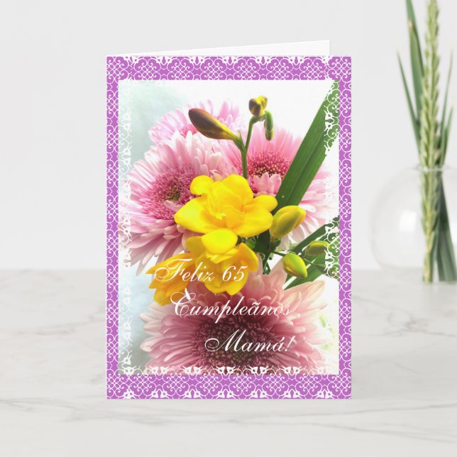 Carte Espagnol : Cumpleanos de mamá (Devant)