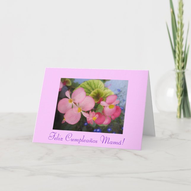Carte Espagnol : Cumpleanos de mami - Anniversaire de ma (Devant)
