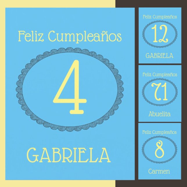 Carte Espagnol : Feliz Cumpleaños - Anniversaire (Créateur téléchargé)