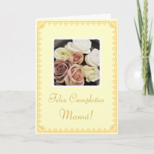 Carte Espagnol : Fête de maman Cumpleanos / Maman