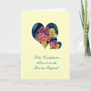 Carte Espagnol : Joyeux anniversaire Feliz Cumpleanos