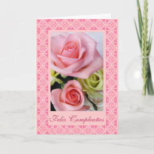 Carte Espagnol : Rosas de Cumpleanos y
