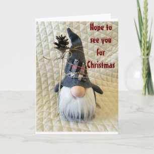 CARTE **ESPÉRONS VOUS VOIR À NOËL**