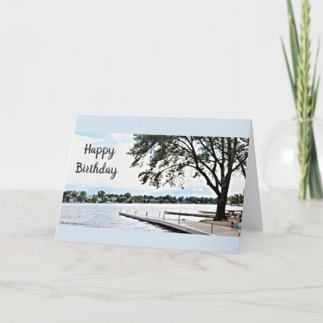 CARTE ESPOIR ANNIVERSAIRE EST COMME UNE JOURNÉE AU "LAC" (Devant)