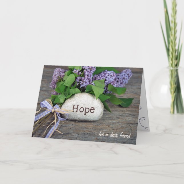 Carte espoir et lilas (Devant)
