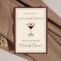 Espresso Martini Thème Maid of Honor Proposition