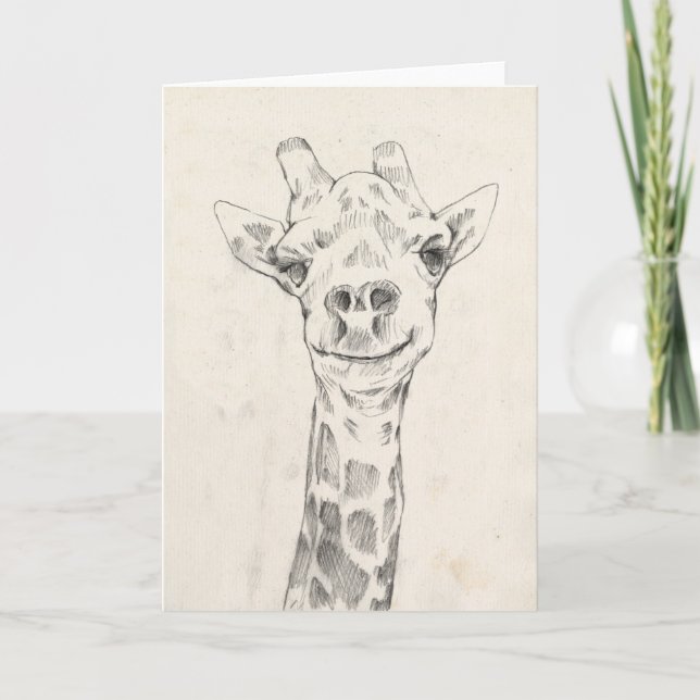 Carte Esquisse de portrait de Giraffe (Devant)