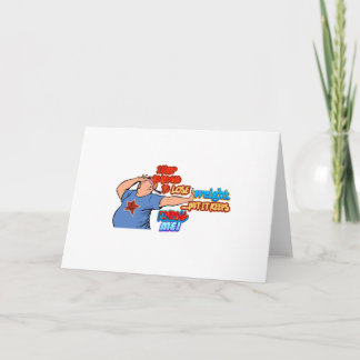 Carte Essayer de perdre du poids Dessin animé drôle desi