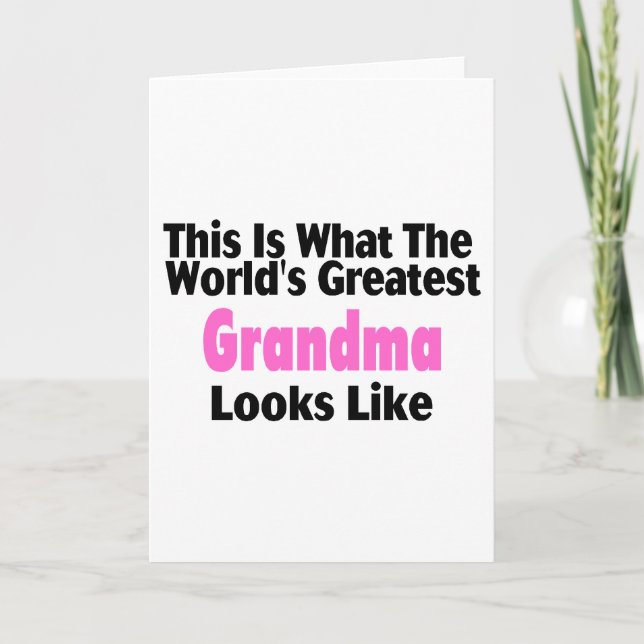 Carte Est ce ce qui la plus grande grand-maman du monde (Devant)